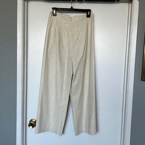 Zara linen blend wide leg trousers